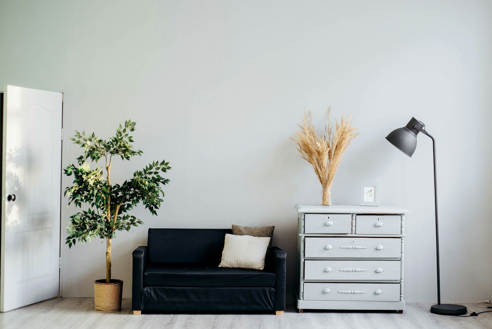 Warm furnished living room interior